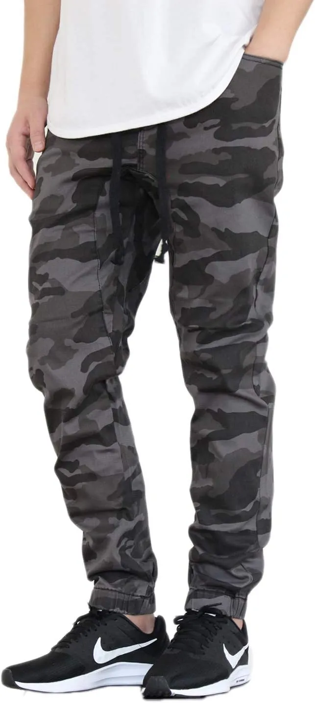 AIRNINE Men's Premium Twill Drop Crotch Jogger Pants S-5XL