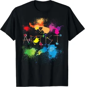Artist Messy Painters Funny Paint Splatter Art T-shirt T-Shirt