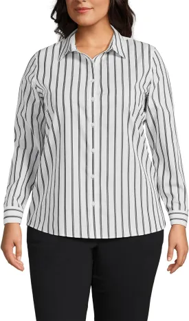 Lands' End Women's Pinwale Cord Long Sleeve Shirt
