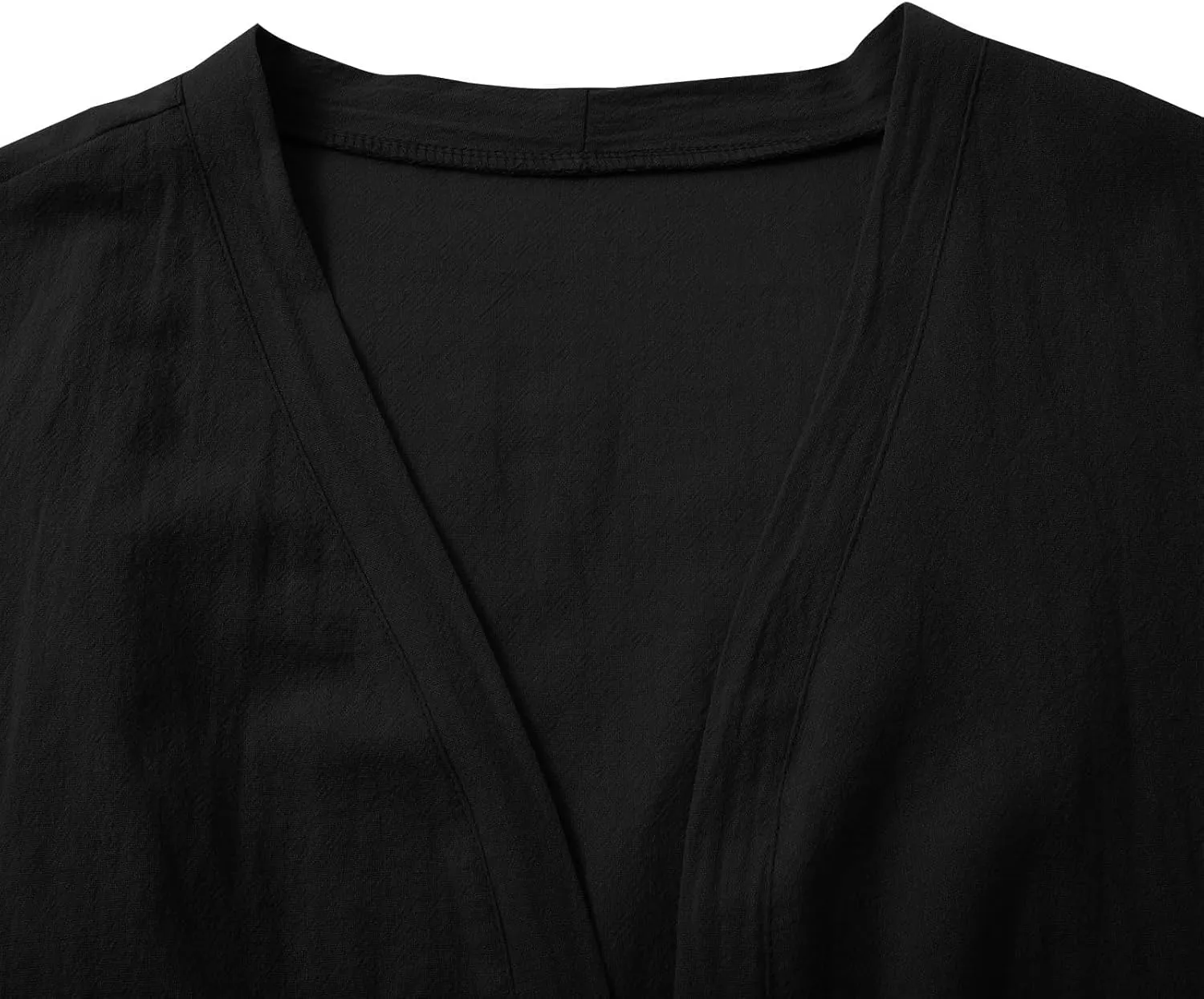 Lightweight Cardigans for Women Summer Casual Long Sleeve V Neck Open Front Linen Shirts Blouses with Pockets