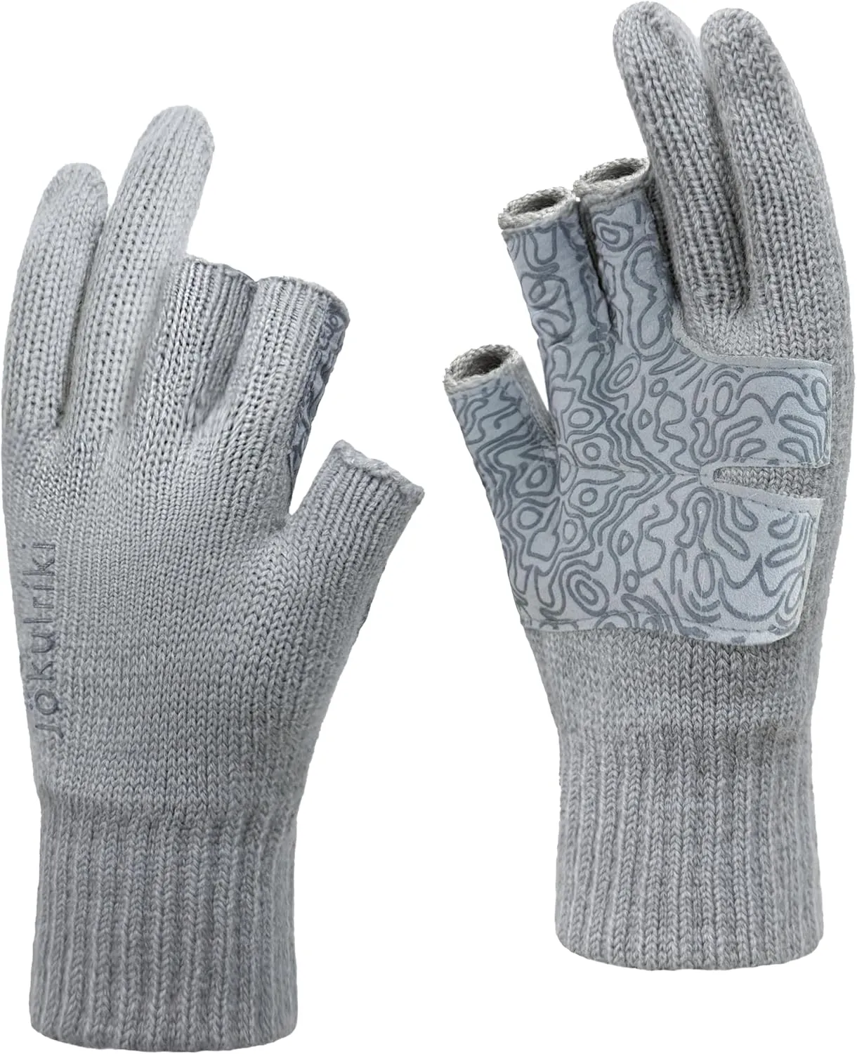 Merino Wool Gloves 3-Cut Fingers Warm for Men and Women Cold Weather Winter Glove