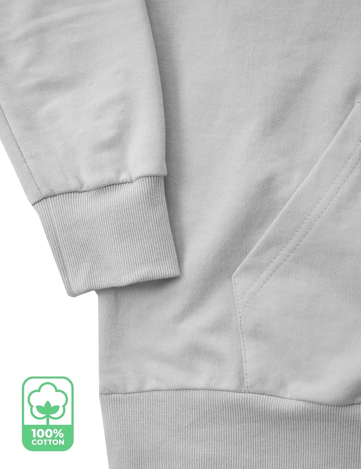 Ohoo Mens Slim Fit Cotton Pullover Hoodies Sweatshirt Lightweight with Kanga Pocket