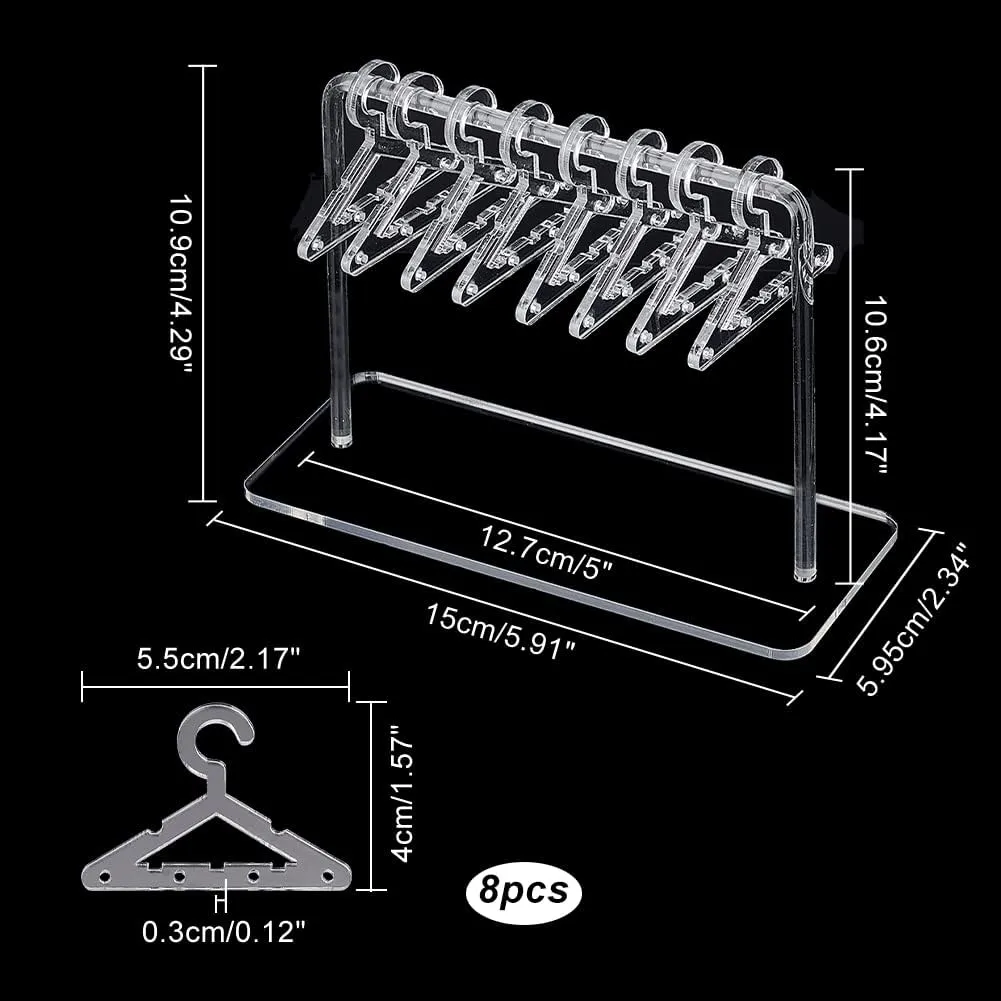 PH PandaHall Acrylic Earring Holder, Coat Hanger Shape Jewelry Display Dangle Earring Hanging Organizer Acrylic Ear Studs Display Rack for Retail Show Personal Exhibition, 2.3x5.9x4.2inch