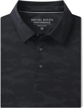 Rouen Polo Shirts for Men Moisture Wicking Quick Dry Lightweight Jacquard Performance Polo Shirts Casual Collared Golf Shirts