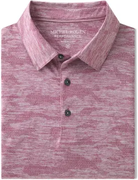 Rouen Polo Shirts for Men Moisture Wicking Quick Dry Lightweight Jacquard Performance Polo Shirts Casual Collared Golf Shirts