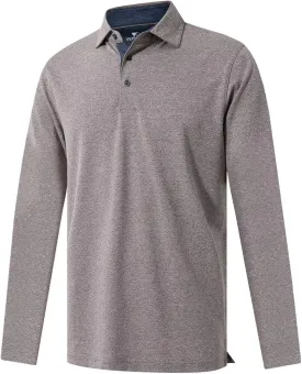 VEBOON Men's Polo Shirts Long and Short Sleeve Cotton Blend Heather Moisture Wicking Casual Collared Shirts